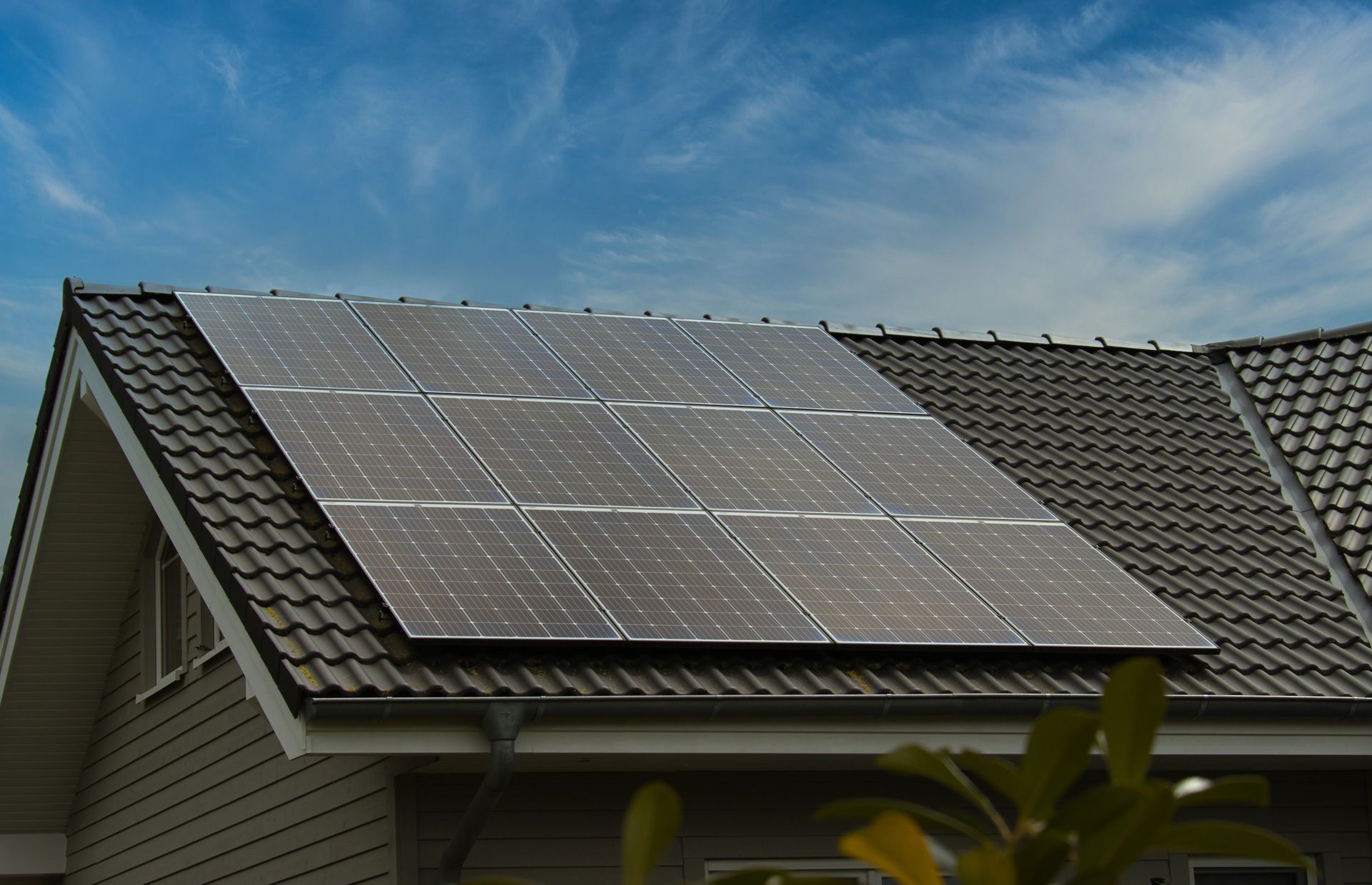 Solarpanel auf einem Dach